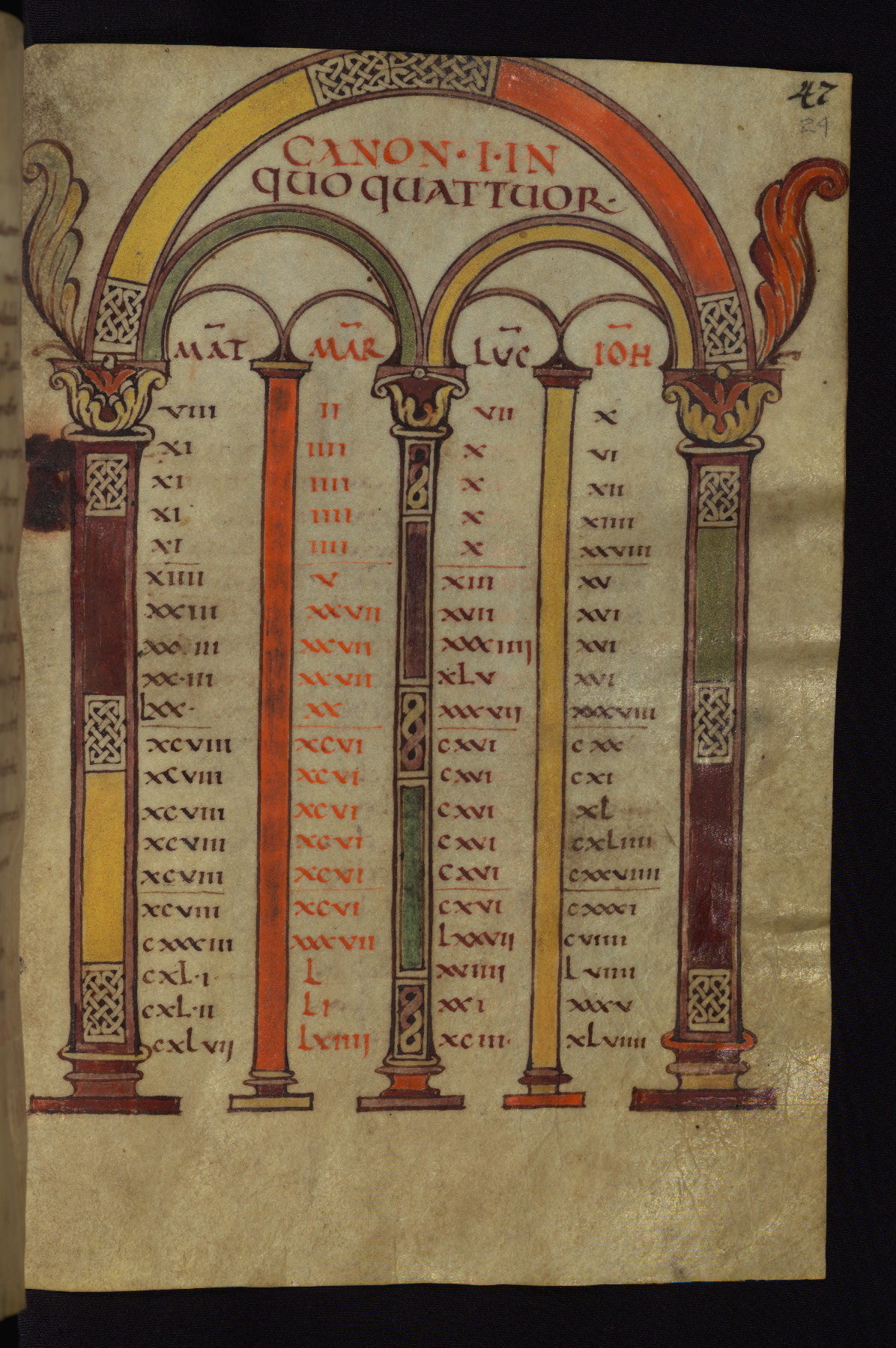 Walters Art Museum, W4, Freising Gospels, fol. 24r / p. 47